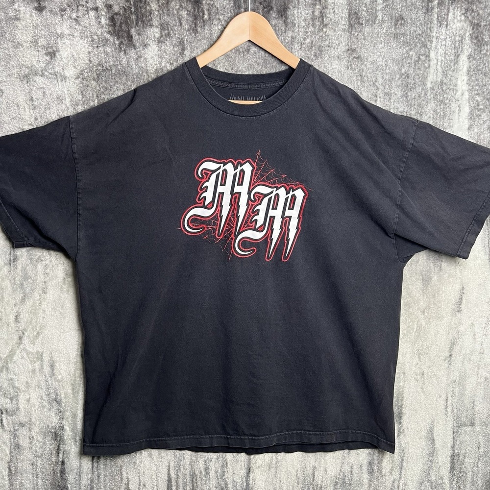 Vintage Y2K Metal Mulisha Logo Graphic T-shirt Men's 3XL Black Short Sleeve